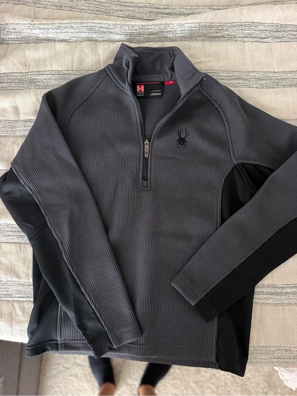 Spyder Men’s Dark Gray Half-Zip Performance Sweater